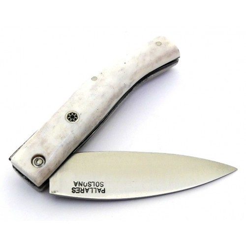 Pallares Busa Polished Stag Horn nº 0 Mosaic Pin Carbon