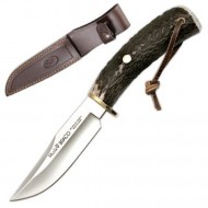 Muela Colibri knife with granite composite handle and leather sheath -  22-COL-7G - Muela