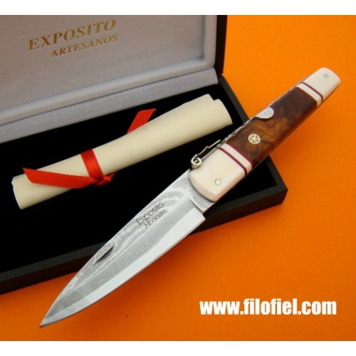 Exposito Std503mdma machete damasco ivory ironwood