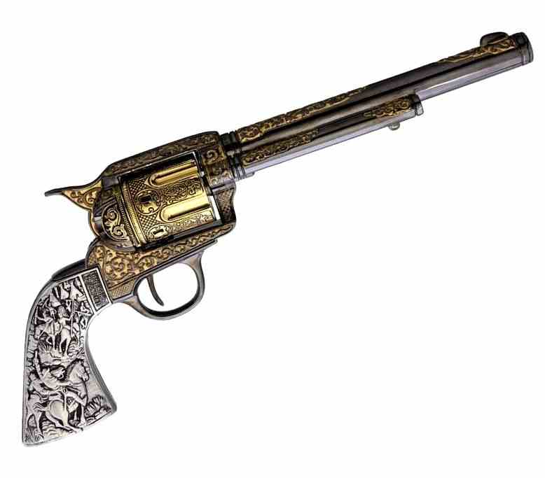 Replicart Revolver Colt 45 Peacemaker Engraving 10210 - Ancient