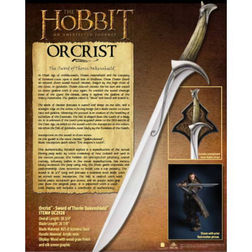 El Hobbit Orcrist Espada uc2928
