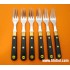 Set 6 Forks Chuleteros brass