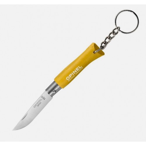 Opinel Stainless nº 4 yellow + key ring