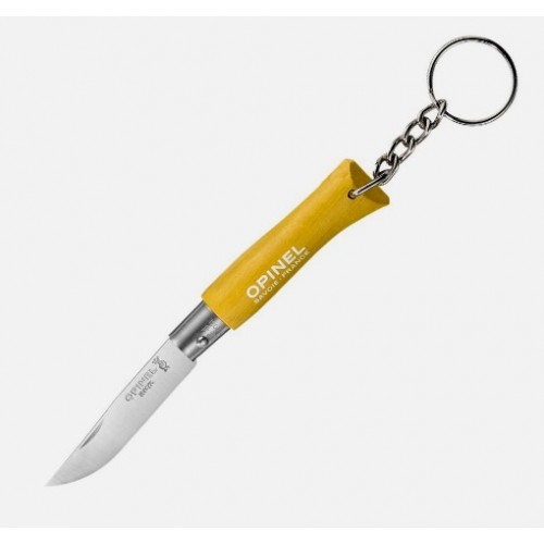 Opinel Stainless nº 4 yellow + key ring Opinel Stainless nº 4 yellow + key ring