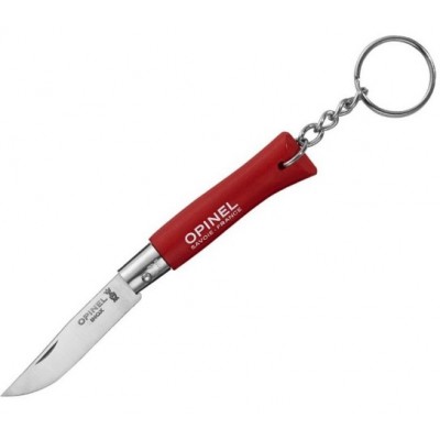 Opinel Inox nº 4 roja + llavero 002055